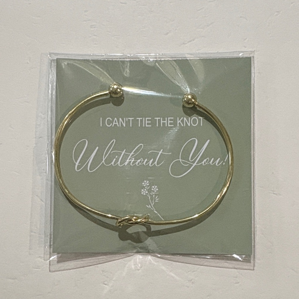 Gold Knot Bangle Bracelet